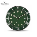 Relógio de Parede Diver Verde 35cm Silencioso Estilo Luxo