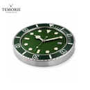 Relógio de Parede Diver Verde 35cm Silencioso Estilo Luxo
