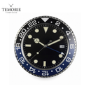 Relógio de Parede Diver Preto/Azul 35cm Silencioso Estilo Luxo