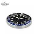 Relógio de Parede Diver Preto/Azul 35cm Silencioso Estilo Luxo