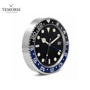 Relógio de Parede Diver Preto/Azul 35cm Silencioso Estilo Luxo
