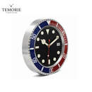 Relógio de Parede Diver Azul e Vermelho 35cm Silencioso Estilo Luxo