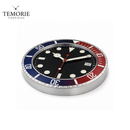 Relógio de Parede Diver Azul e Vermelho 35cm Silencioso Estilo Luxo