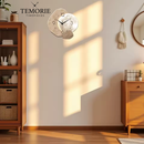 Relógio de Parede Lua em Madeira – Design Japonês Minimalista e Silencioso