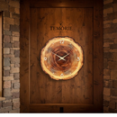 Relógio de Parede Madeira Natural – Silencioso e Decorativo